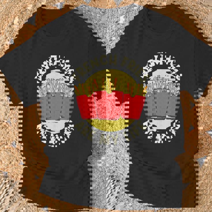 フライドポテト フライドポテトは私の人生 フライドポテト Tシャツ 高齢者への贈り物