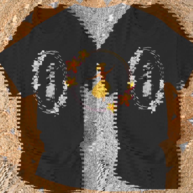 フラダンサー プルメリアリング ハワイ Tシャツ 高齢者への贈り物