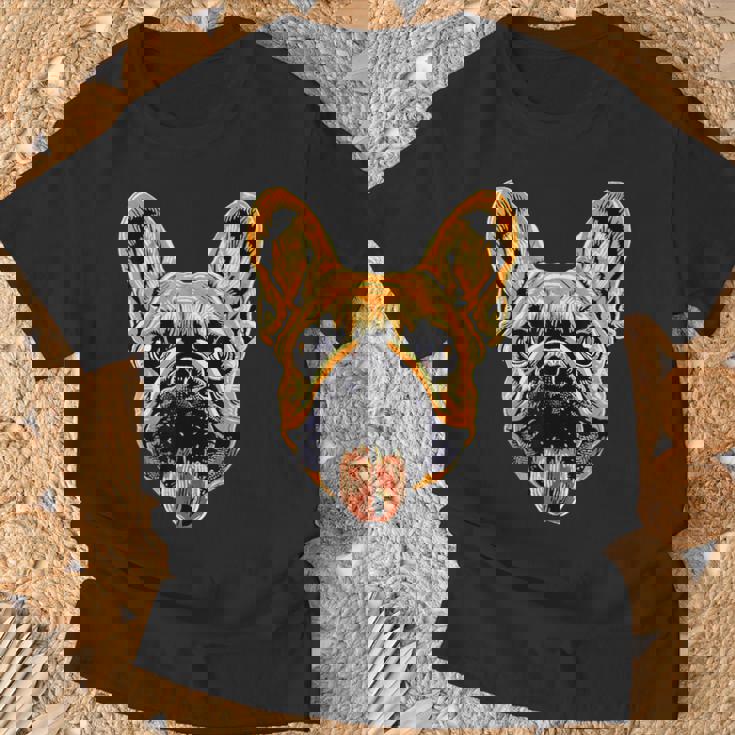 フレンチ・ブルドッグ・モチーフ グレート・デーン 犬 ブルドッグ グレート・デーン Tシャツ 高齢者への贈り物