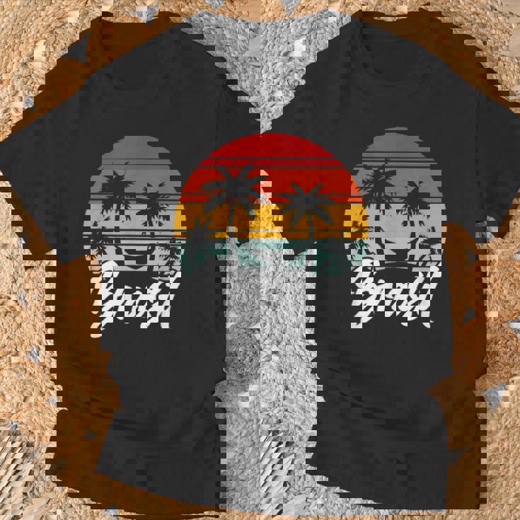 ブラジル ヴィンテージ バケーション ビーチ 海 夏 ブラジル Tシャツ 高齢者への贈り物