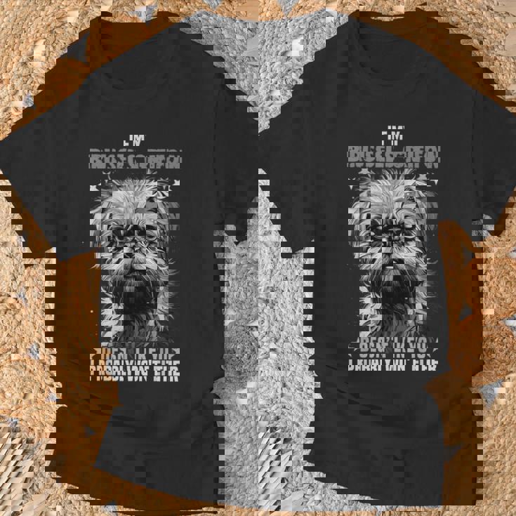 ブリュッセル グリフォン 愛犬家の飼い主のためのデザイン ブリュッセル グリフォン Tシャツ 高齢者への贈り物