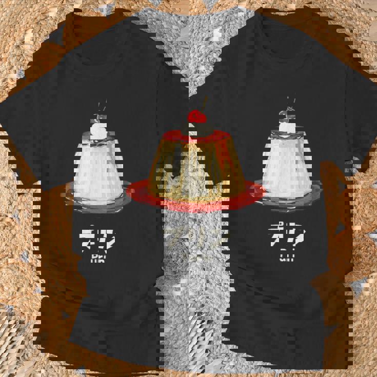 プリン チェリー クリーム イラスト プリン好き 昭和 レトロ 喫茶店 かわいい 綺麗 おしゃれ Tシャツ 高齢者への贈り物