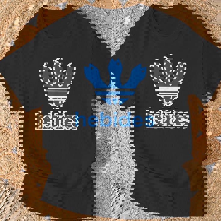 ヘビデス Hebides《ブルー 青》巳年 蛇年 へび【ブランド ロゴ パロディ】2025 干支 十二支 面白い Tシャツ 高齢者への贈り物