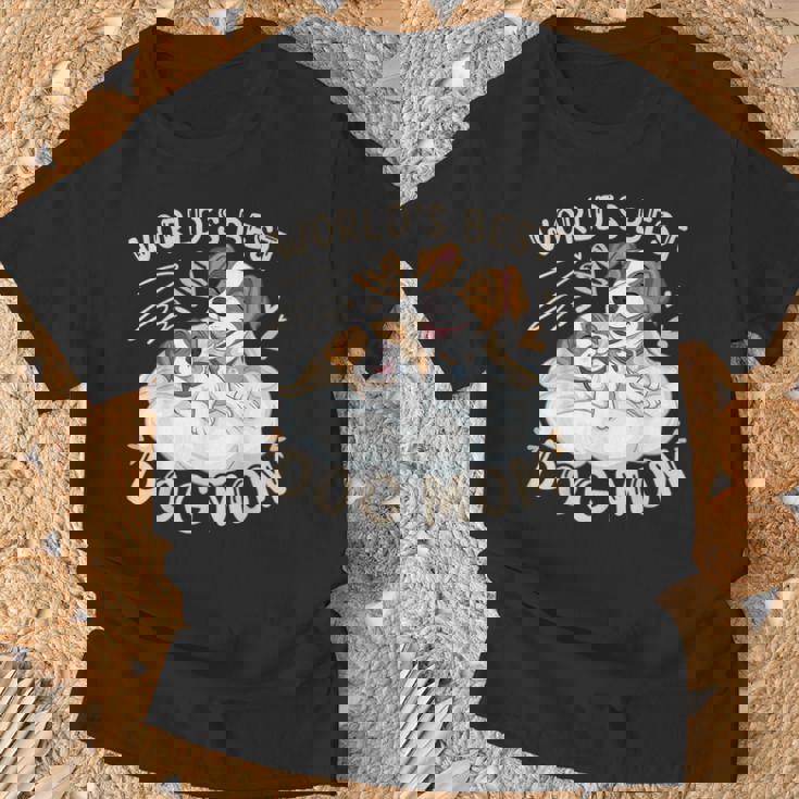 ベスト・ドッグ・ママ、子犬とジャック・ラッセル・テリア Tシャツ 高齢者への贈り物