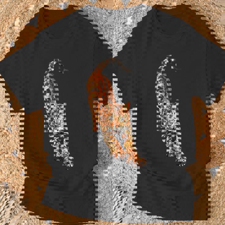 ベンガル猫ストレッチ Tシャツ 高齢者への贈り物