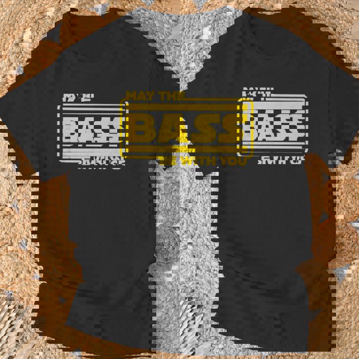 ベース ギター ドラム May The Bass Be With You ベーシスト ドラマー Tシャツ 高齢者への贈り物