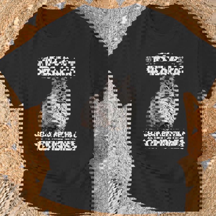 ペルシャ猫Tシャツ 高齢者への贈り物