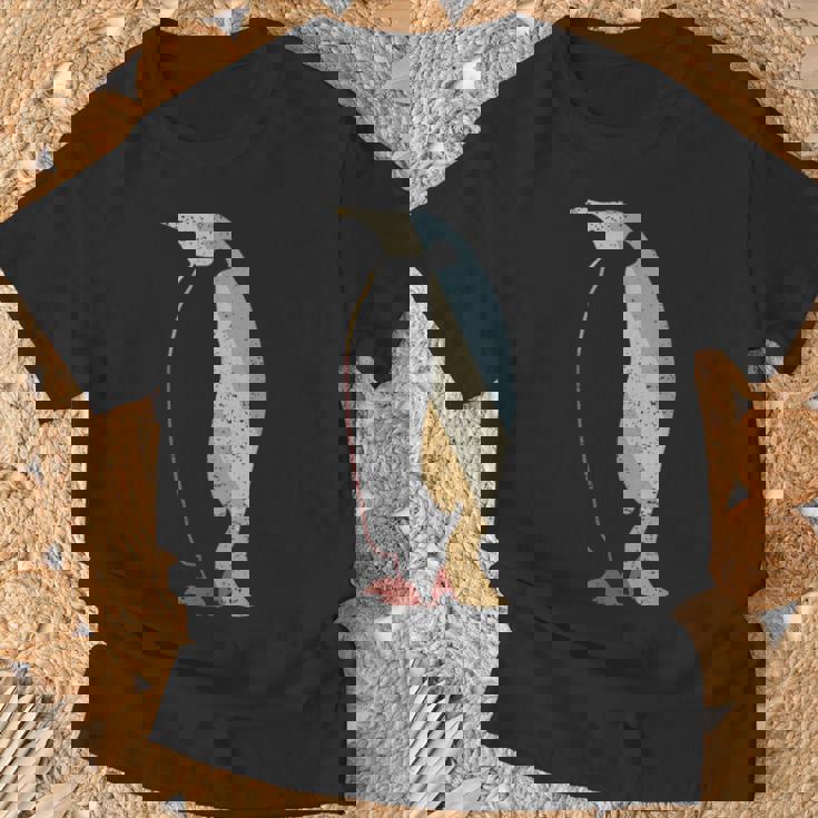 ペンギン レトロスタイル ビンテージ Tシャツ 高齢者への贈り物