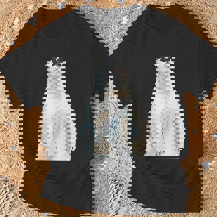 ホッキョクグマ サングラス 動物愛好家 動物飼育係 動物学者 Tシャツ 高齢者への贈り物