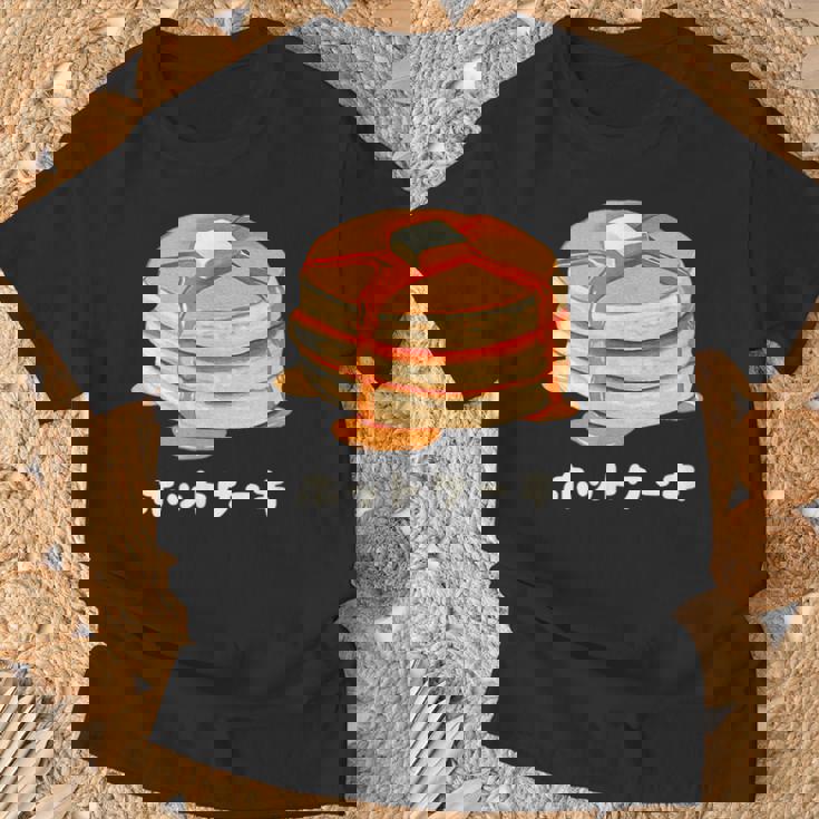 ホットケーキ パンケーキ バター はちみつ イラスト 喫茶店 洋菓子 レトロ 水彩 綺麗 かわいい おしゃれ Tシャツ 高齢者への贈り物