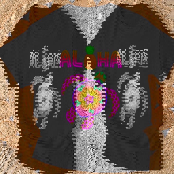 ホヌウミガメ アロハ ハワイ諸島 バケーション Tシャツ 高齢者への贈り物