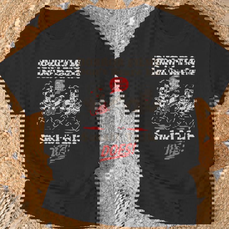 ホラー映画は怖がらない、小さな話をする、おもしろい不安 Tシャツ 高齢者への贈り物