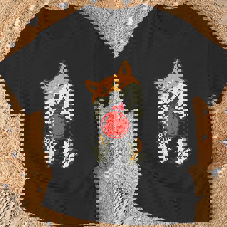 ボウリング 柴犬 犬 ポケット カワイイ ボウラー メンズ レディース キッズ Tシャツ 高齢者への贈り物