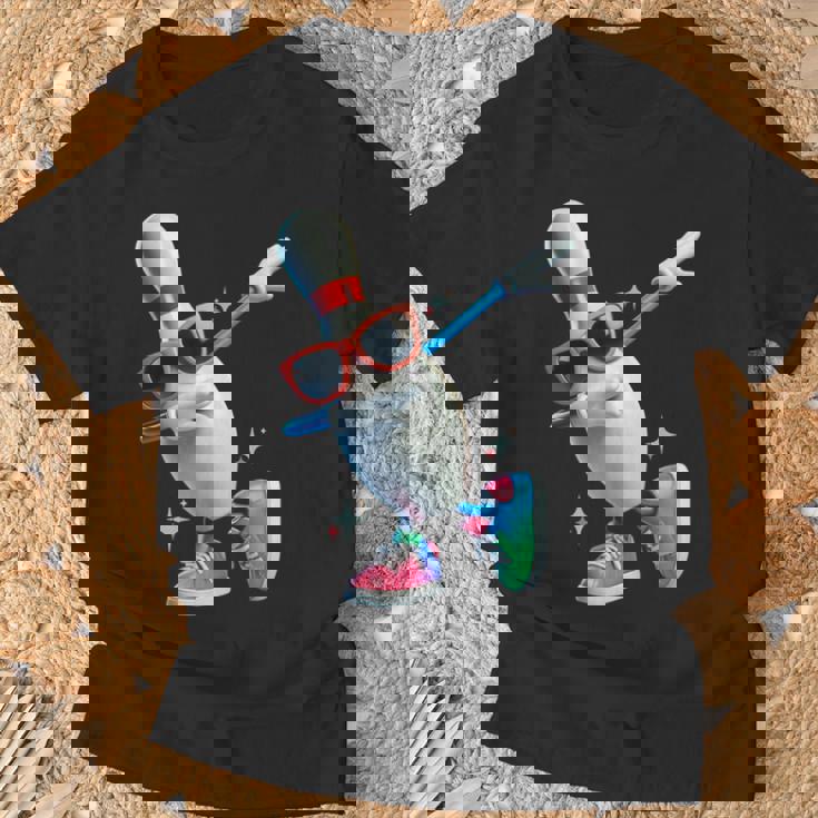 ボウリングピン ダビングサングラス ボウラープレイヤー キッズ メンズ レディース Tシャツ 高齢者への贈り物