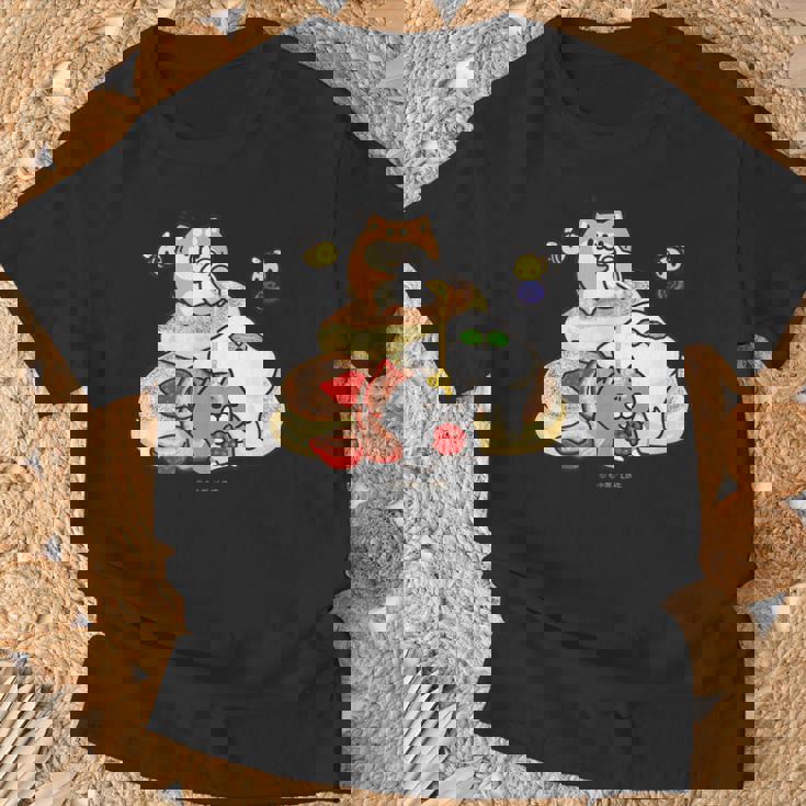 ボンレス犬とボンレス猫 パンケーキ Tシャツ 高齢者への贈り物