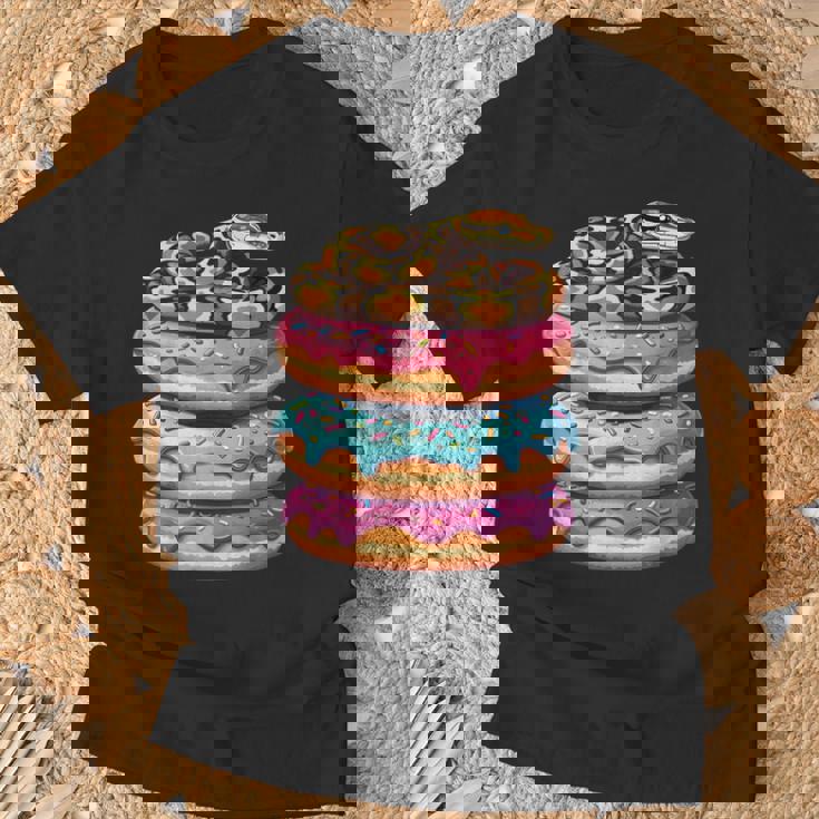 ボール パイソン ドーナツ好き 面白い Tシャツ 高齢者への贈り物