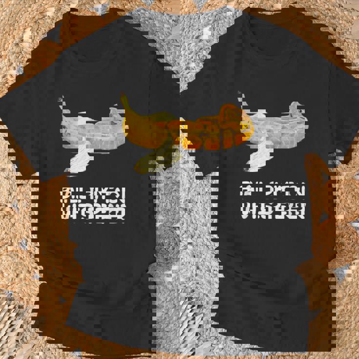 ボールパイソン ささやき蛇 爬虫類 爬虫類 バナナ Tシャツ 高齢者への贈り物