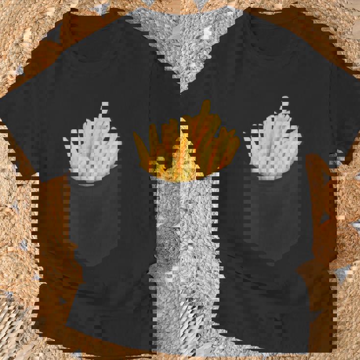 ポケットフライドポテト 胸にチップス フライドポテト Tシャツ 高齢者への贈り物
