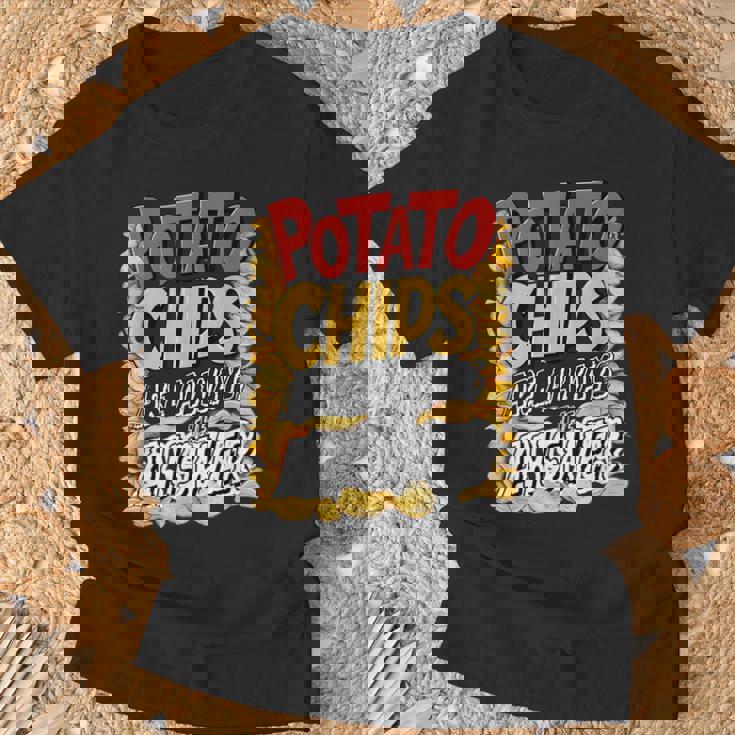 ポテトチップスは常に答えです スナック愛好家 ポテトチップス Tシャツ 高齢者への贈り物