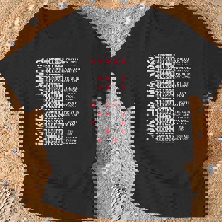ポーカーハンド チートシートカード カジノゲーム 面白いプレイヤーギフト Tシャツ 高齢者への贈り物
