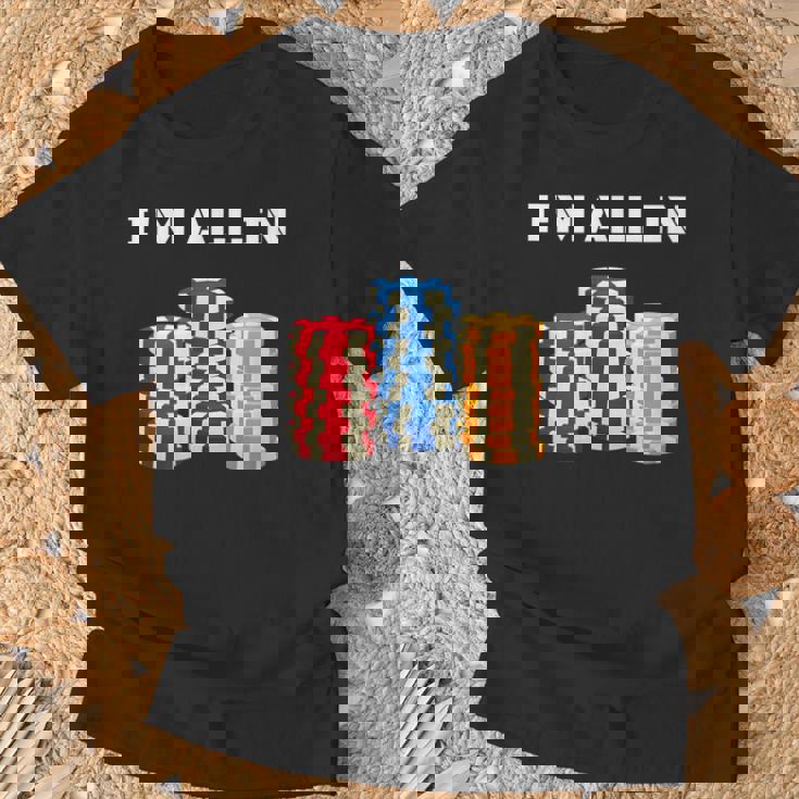 ポーカープレイヤー I'm All In カード カジノ 恋人 ギフト ギャンブル Tシャツ 高齢者への贈り物