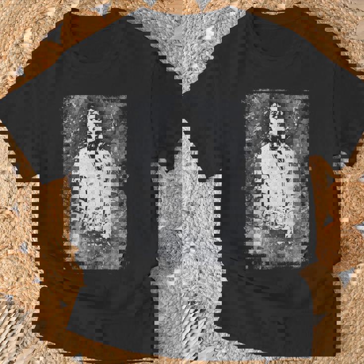 マイケル・ジャクソン バッド・ワールド・ツアー 1988年 白黒スプラッター Tシャツ 高齢者への贈り物