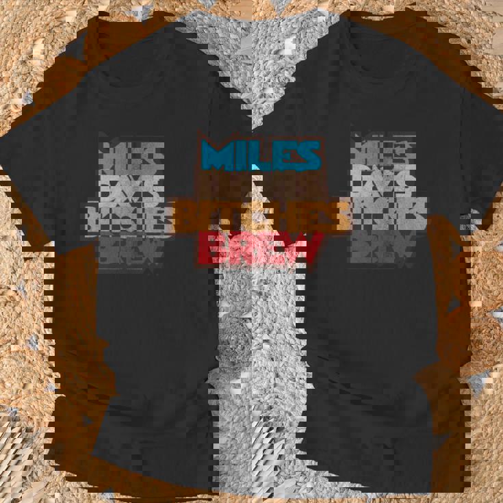 マイルス・デイビス・ビッチズ・ブリュー・ディストレストッド 長袖tシャツ Tシャツ 高齢者への贈り物