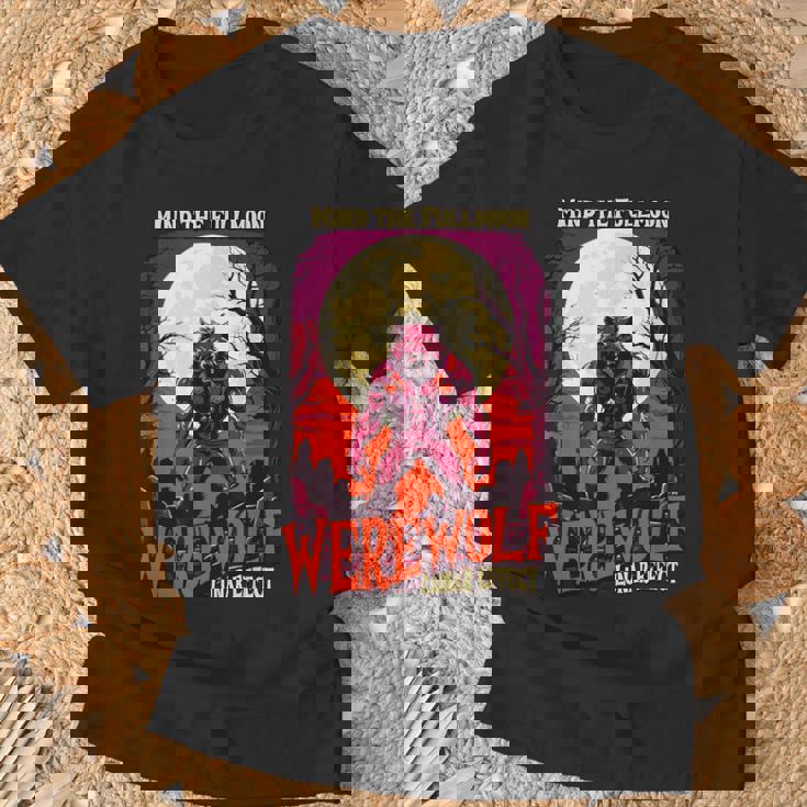 マインド・ザ・フルムーン 人狼 ハロウィン 不気味な人狼 Tシャツ 高齢者への贈り物