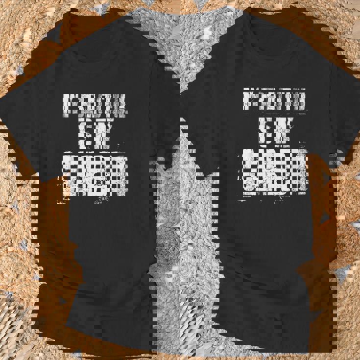 マイ・ビューティフル・イズ・マイ・カーディオ・ファニー・ハズ・ボーイフレンド Tシャツ 高齢者への贈り物