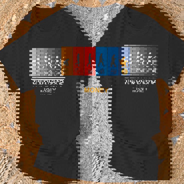 マネーの進化 ビットコイン Btc暗号通貨 Tシャツ 高齢者への贈り物