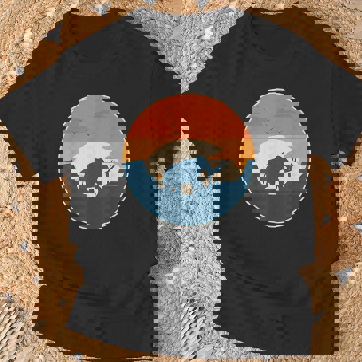 マムート先史時代の象 Tシャツ 高齢者への贈り物