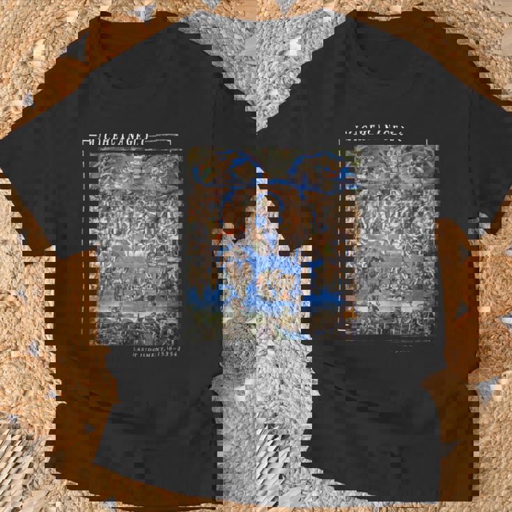 ミケランジェロ 絵画 最後の審判 美術愛好家のために Tシャツ 高齢者への贈り物
