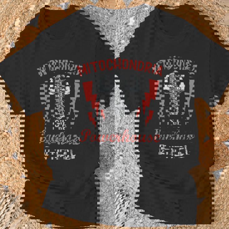 ミトコンドリアは細胞面白い生物学の原動力です Tシャツ 高齢者への贈り物