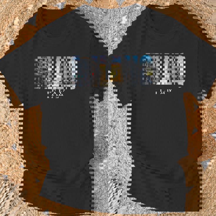 ミラノイタリア-ミラノイタリアファッションイタリアングラフィック Tシャツ 高齢者への贈り物