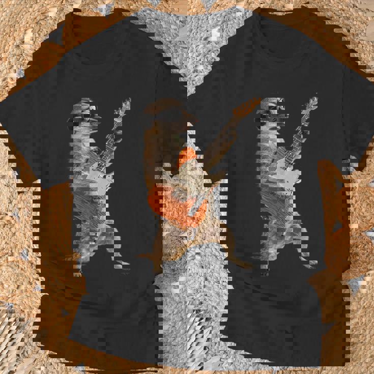 ミーアキャットギター Tシャツ 高齢者への贈り物