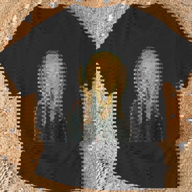 ムンクの叫び《切り抜き》【世界の名画】エドヴァルド・ムンク Munch 美術館アート Tシャツ 高齢者への贈り物