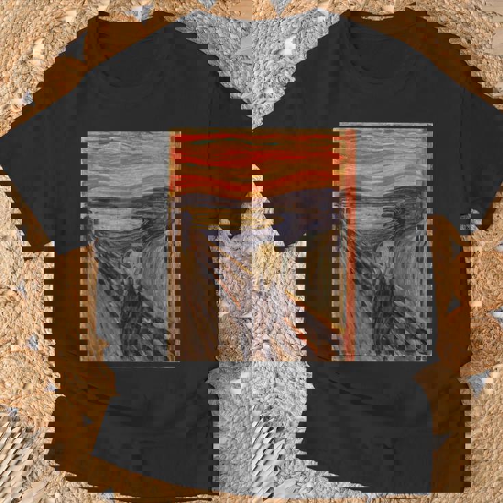 ムンクの叫び【世界の名画】エドヴァルド・ムンク Edvard Munch 美術館アート Tシャツ 高齢者への贈り物
