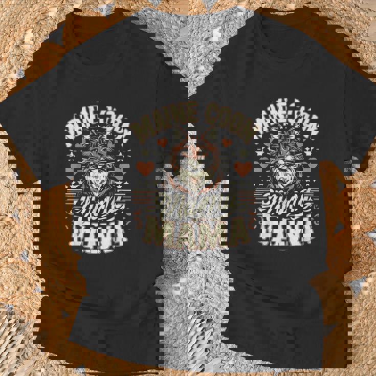 メインクーン猫種ペット-メインクーンママ Tシャツ 高齢者への贈り物