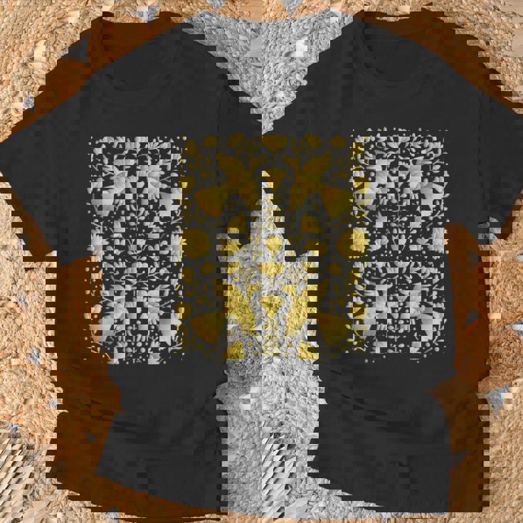 メキシカンテナンゴスのメキシカンゴールド刺繍プリント。 Tシャツ 高齢者への贈り物