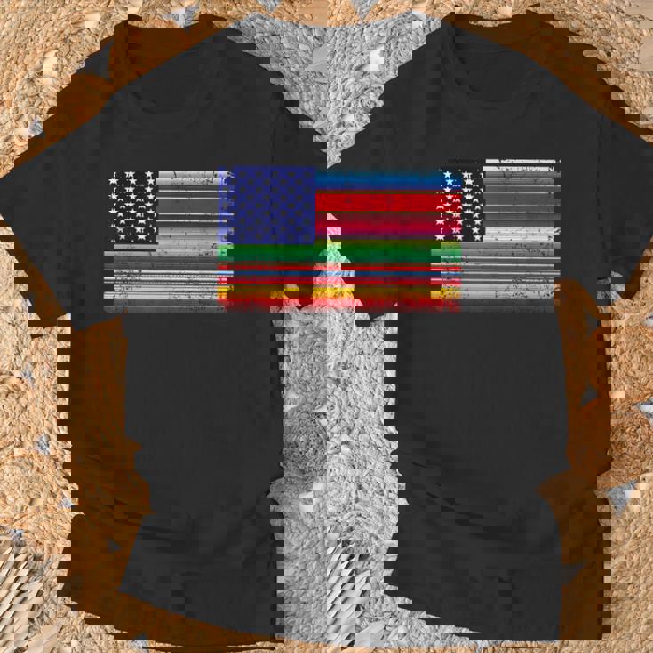 メキシコ アメリカ 国旗 アメリカ セラペ シンコ デ マヨ パーティー Tシャツ 高齢者への贈り物