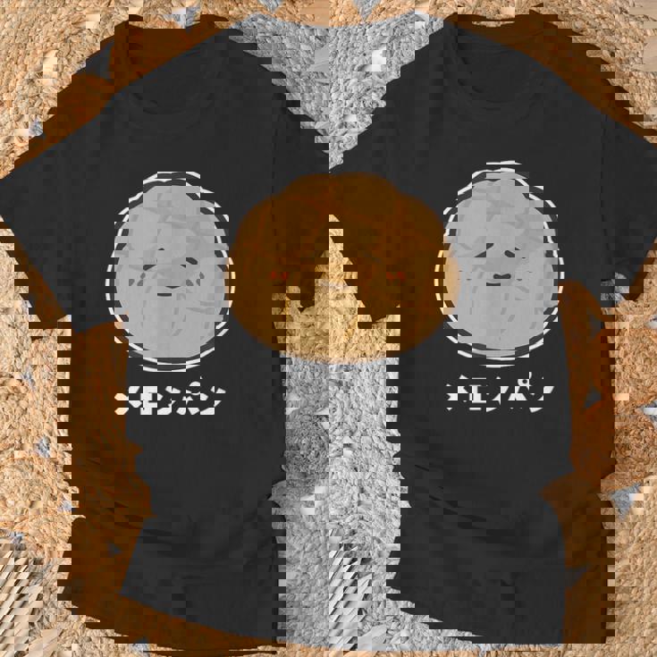 メロンパン 菓子パン パン かわいい 顔 八の字眉 笑い おもしろ キャラクターキャラクター メロンパン好き Tシャツ 高齢者への贈り物