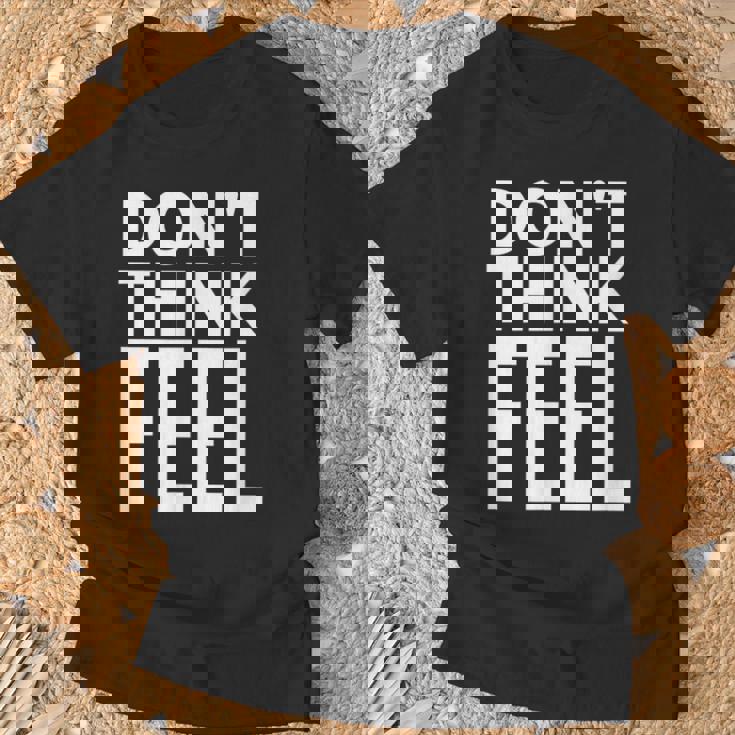 モチベーションを高める引用tシャツ Don't Think Feel インスピレーション Tシャツ 高齢者への贈り物