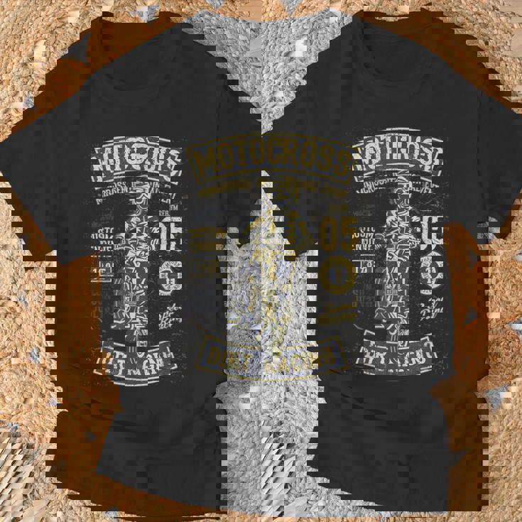 モトクロス ダートレーシング オートバイ ダートバイク Tシャツ 高齢者への贈り物