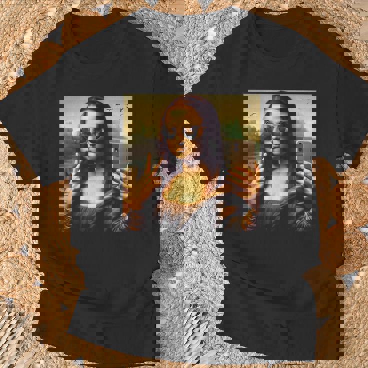 モナリザ・サングラスとセルフィー Tシャツ 高齢者への贈り物