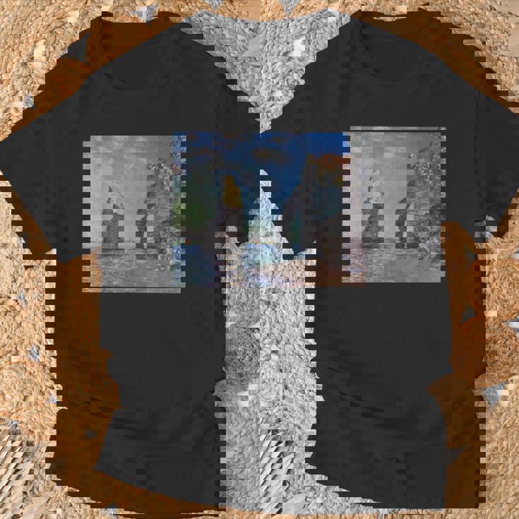モネのエトルタの断崖 Tシャツ 高齢者への贈り物