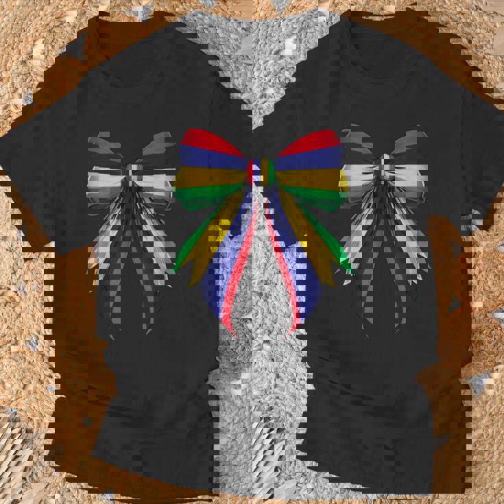 モーリシャス国旗 モーリシャスのプライド コケットリボン Tシャツ 高齢者への贈り物