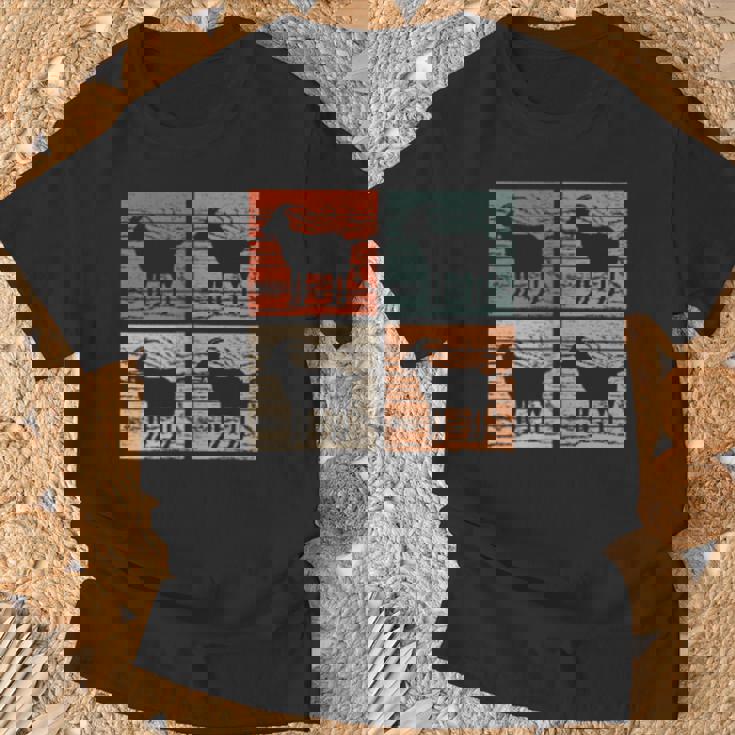 ヤギ レトロスタイル ヤギ好き ヤギ Tシャツ 高齢者への贈り物