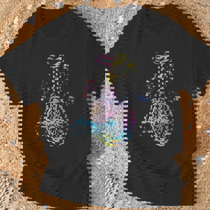 ユニサイクリスト 一輪車 ユニサイクリスト ユニサイクリスト カラースプラッシュ 一輪車 Tシャツ 高齢者への贈り物