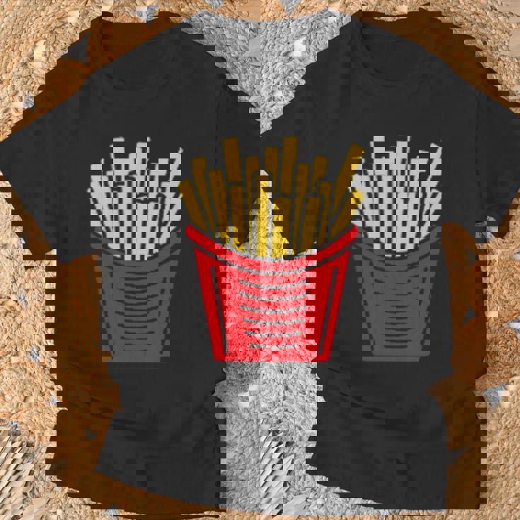 ユーモア 小さなミニマリスト シンプルなフライドポテト フライドポテト Tシャツ 高齢者への贈り物