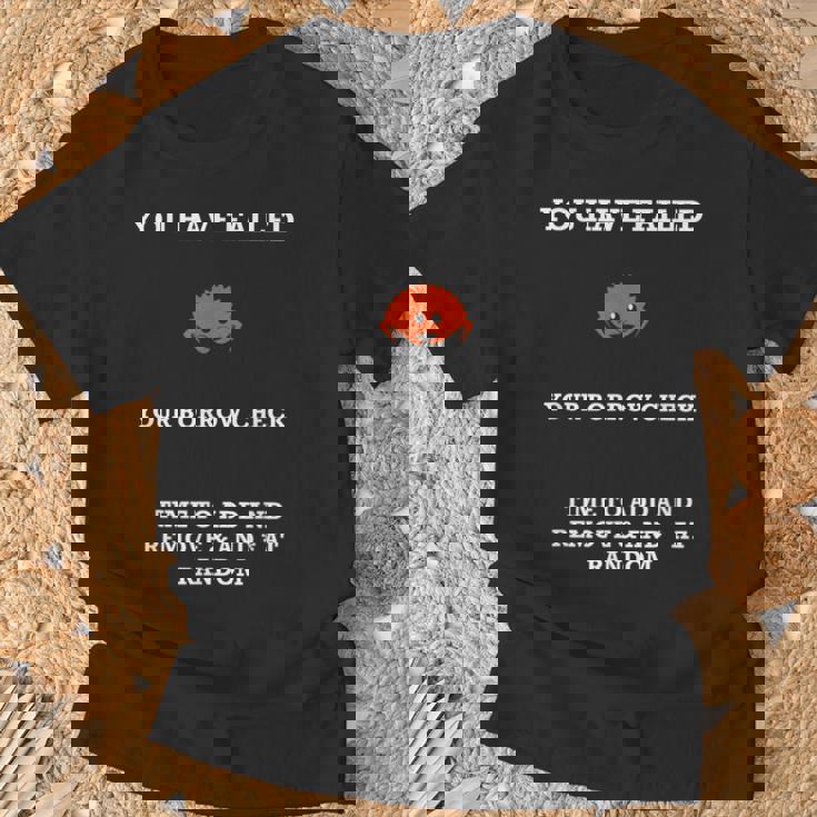 ラストプログラミング ユーモア ラスタ海観覧会 レンタルチェック 失敗 Tシャツ 高齢者への贈り物